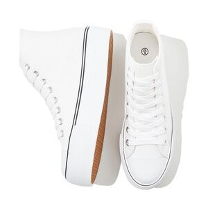 NEW White High-Top Platform Sneakers